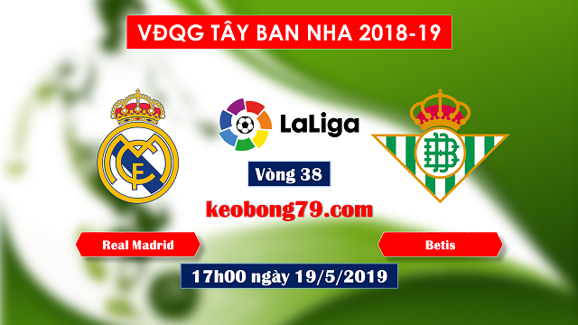 Nhận định soi kèo Real Madrid vs Betis – 17h00 ngày 19/5/2019