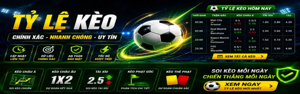 tỷ lệ kèo nhanh chống chính xác